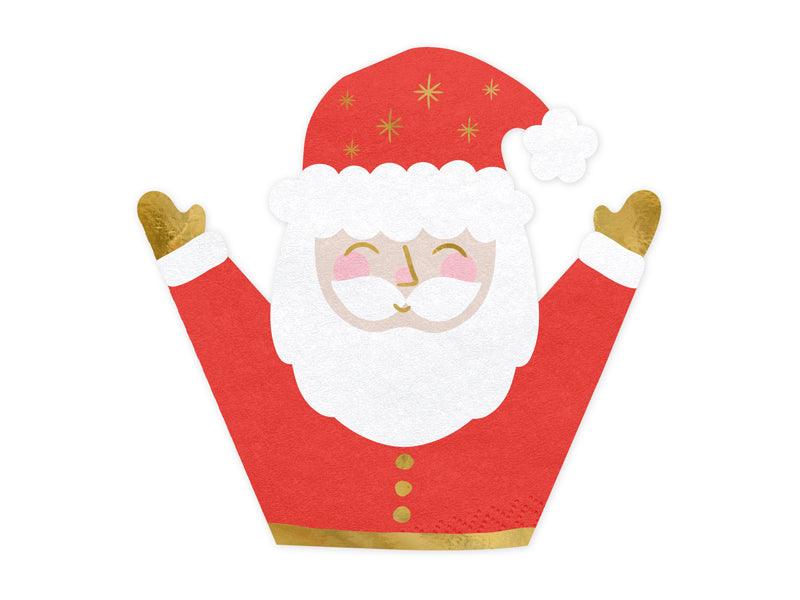 Servietten Weihnachtsmann, Mix, 16x15cm (1 VPE / 20 Stk.) - FeierGlanz
